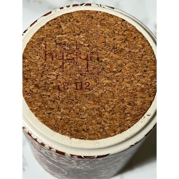 Vintage Hyalyn LB 112 NWOT Brown Paisley Cork Bottom Porcelain Cup - Picture 5 of 6